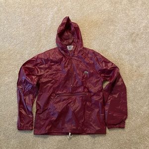 Vintage 80s Lacoste Izod Packable Windbreaker Jacket Red Sz S